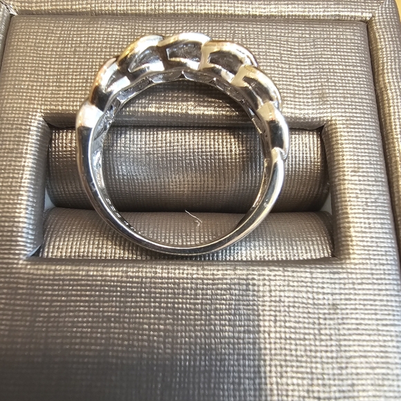 Kay Jewelers Diamond Anniversary Band Braided Tritone Ring 10k - Picture 5 of 9